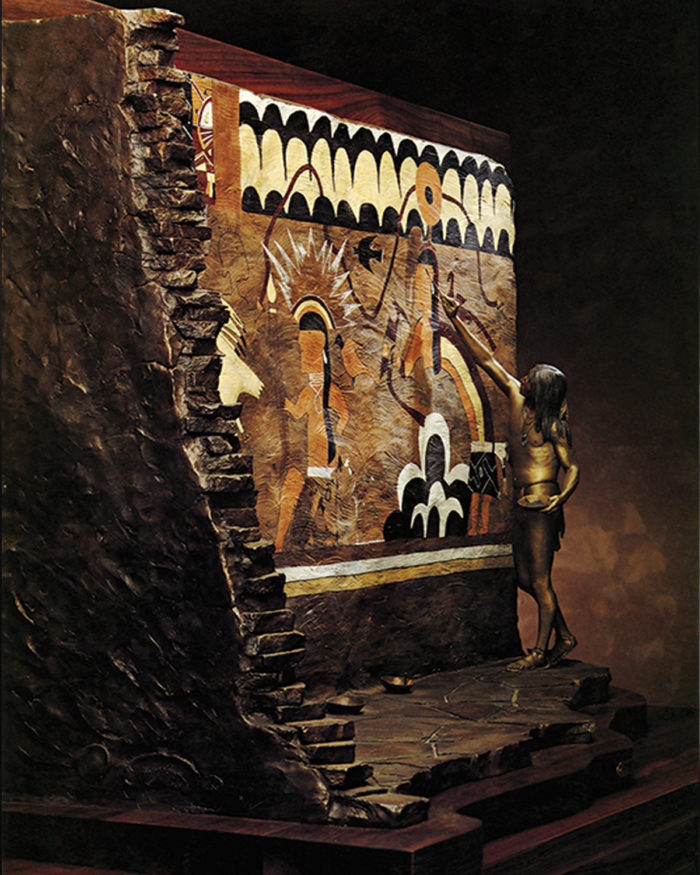 Muralist at Pottery Mound